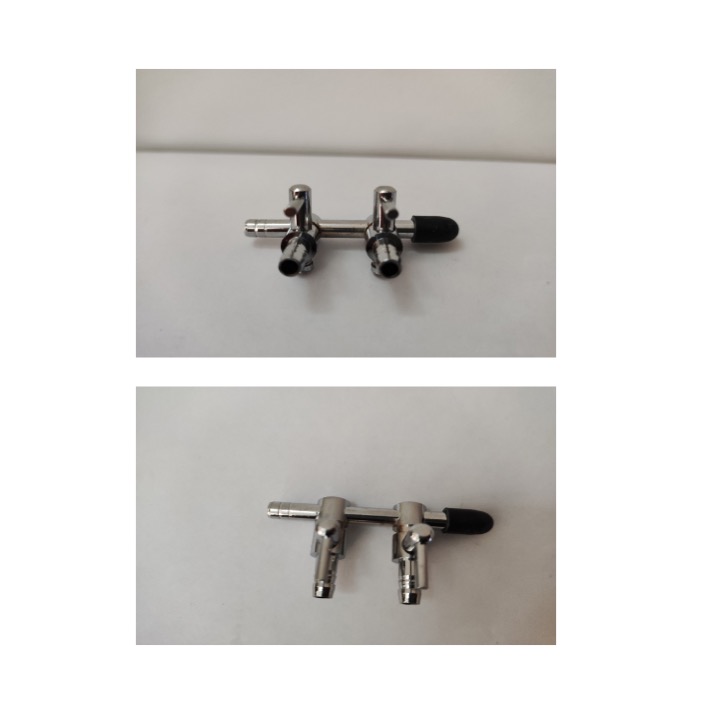 LLAVE DE PASO REGULADOR DOBLE (ACERO) - Imagen 2